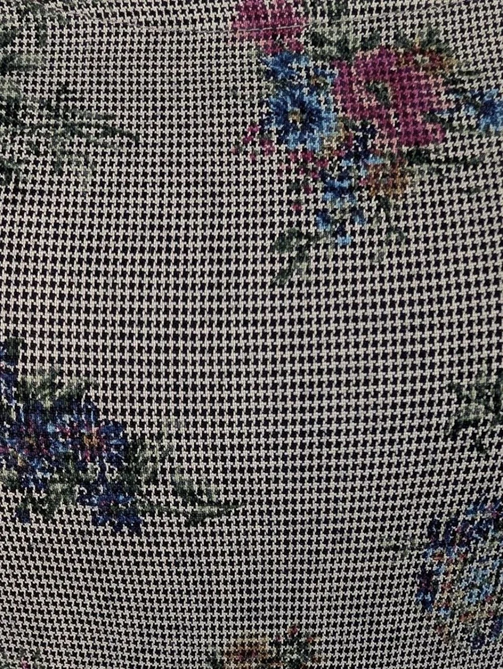 Vintage 90's Betsy's Things Black, Brown, Purple, Blue, & Green Floral Dress